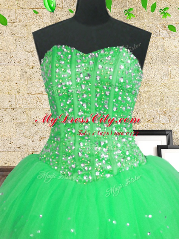 Multi-color Sweetheart Neckline Beading and Ruffles and Sequins Sweet 16 Quinceanera Dress Sleeveless Lace Up