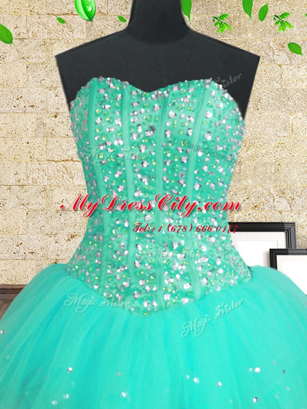 Glittering Multi-color Sleeveless Beading and Sequins Floor Length Ball Gown Prom Dress