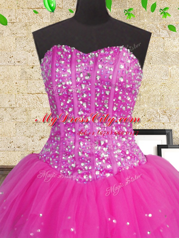 Ruffled Ball Gowns 15 Quinceanera Dress Multi-color Sweetheart Tulle Sleeveless Floor Length Lace Up