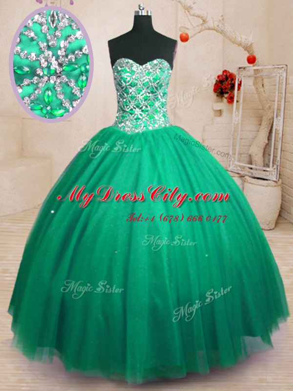 Trendy Sleeveless Beading Lace Up Quinceanera Dress