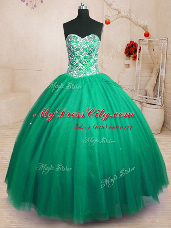 Trendy Sleeveless Beading Lace Up Quinceanera Dress