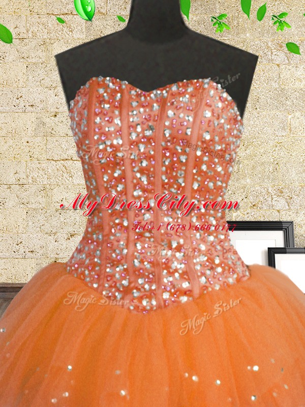 Exceptional Multi-color Sweetheart Neckline Beading and Ruffles and Sequins Vestidos de Quinceanera Sleeveless Lace Up