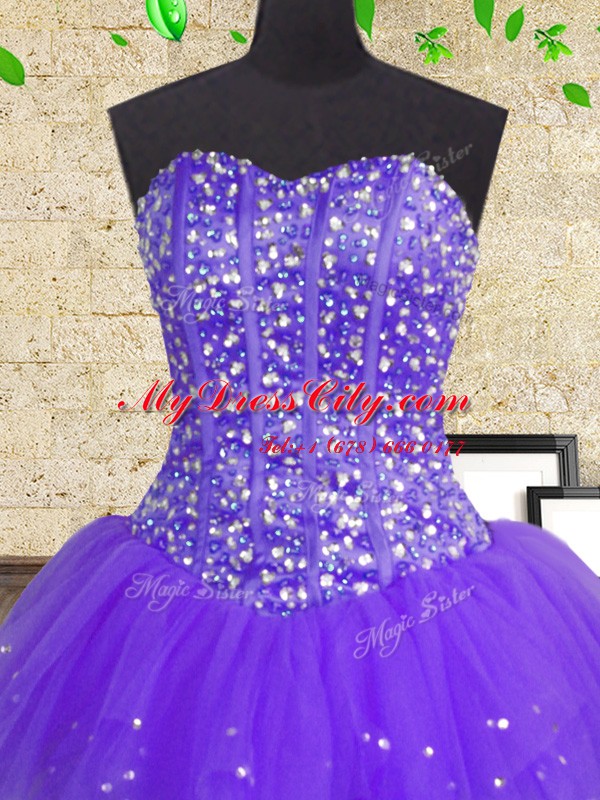 Adorable Multi-color Lace Up Vestidos de Quinceanera Sequins Sleeveless Floor Length