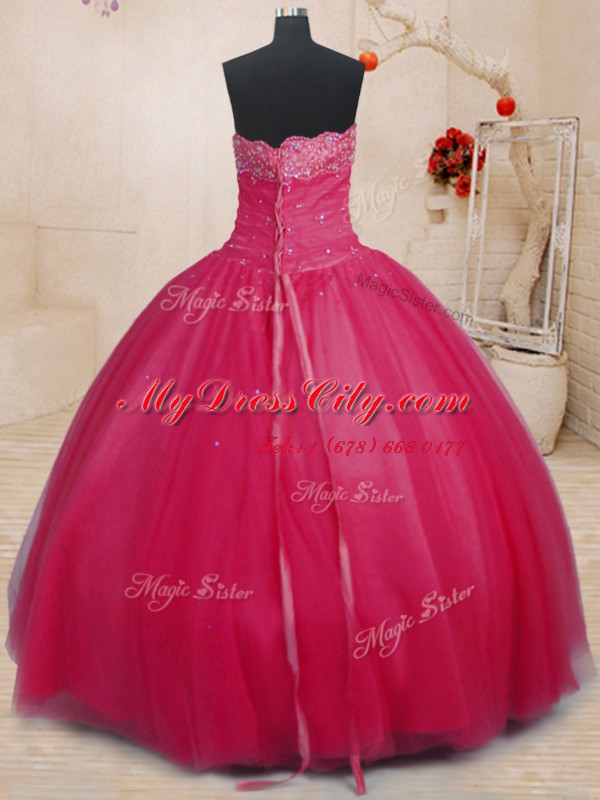 Noble Off the Shoulder Floor Length Ball Gowns Sleeveless Coral Red Sweet 16 Quinceanera Dress Lace Up