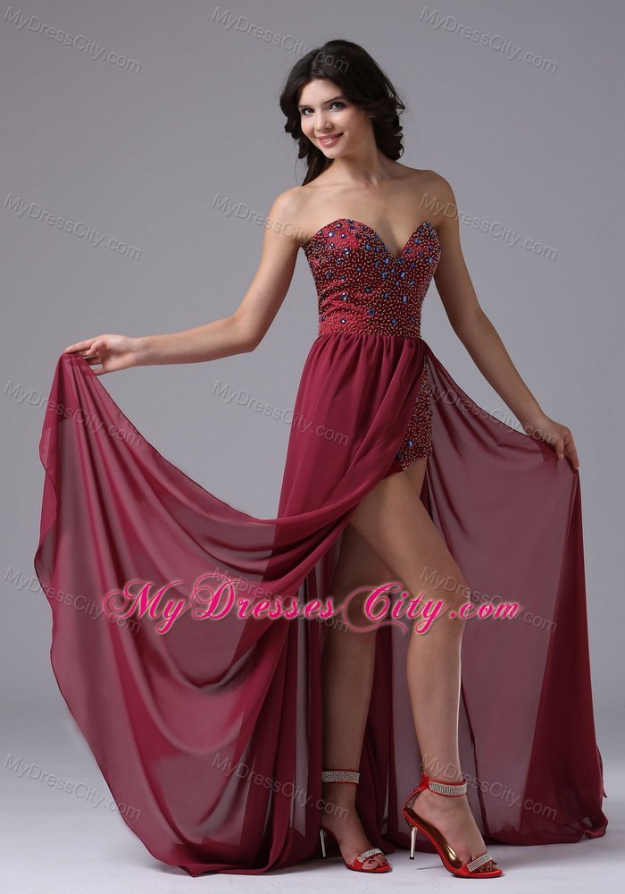 Winter formal dress burgandy