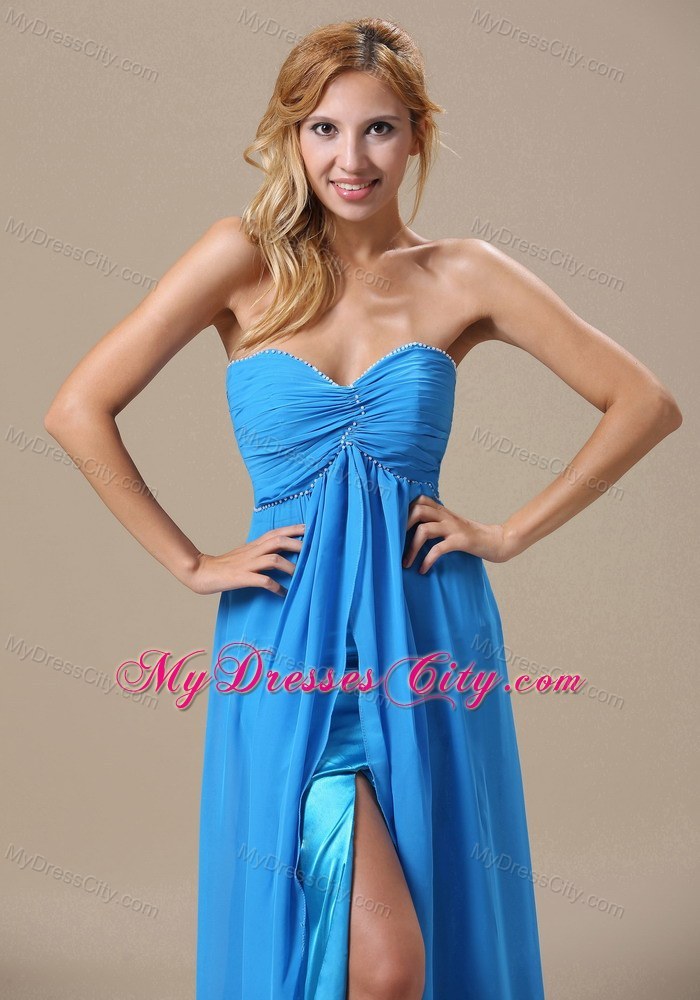 Layers Beading and Ruche Ankle-length Sweetheart Prom Dress