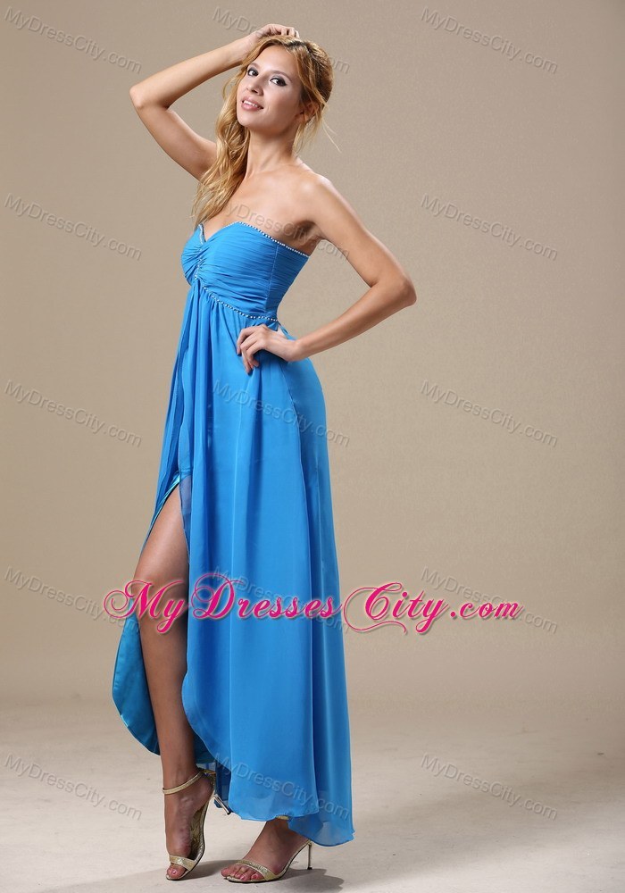 Layers Beading and Ruche Ankle-length Sweetheart Prom Dress