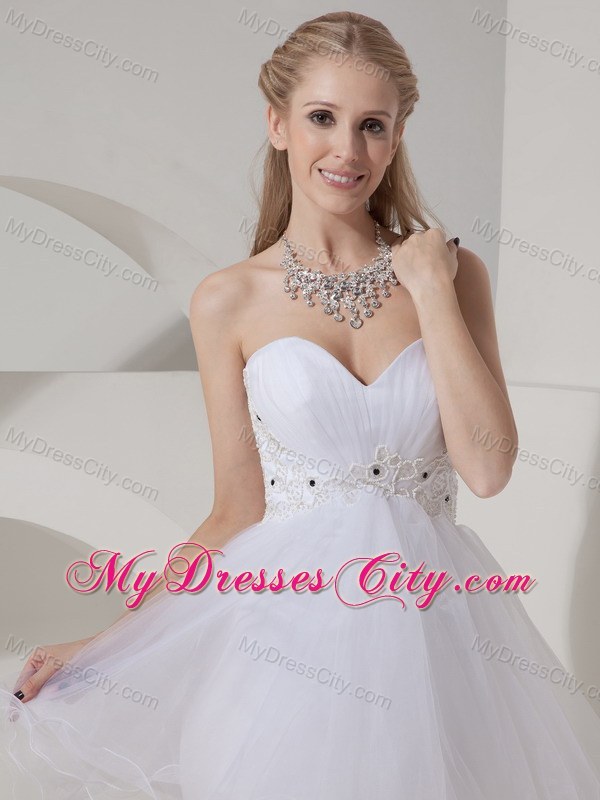 White Homecoming Cocktail Dresses Sweetheart Organza Beading