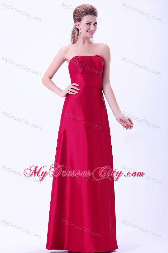 Long A-line Ruched Sweetheart Dress for Bridesmaid