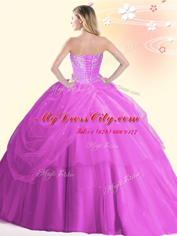 Hot Selling Floor Length Lavender Vestidos de Quinceanera Sweetheart Sleeveless Lace Up