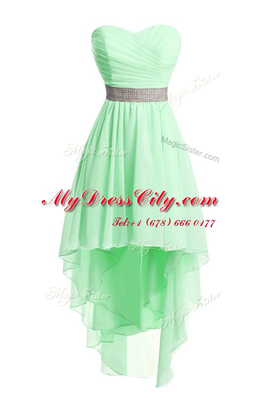 Custom Design Sleeveless Belt Lace Up Homecoming Party Dress