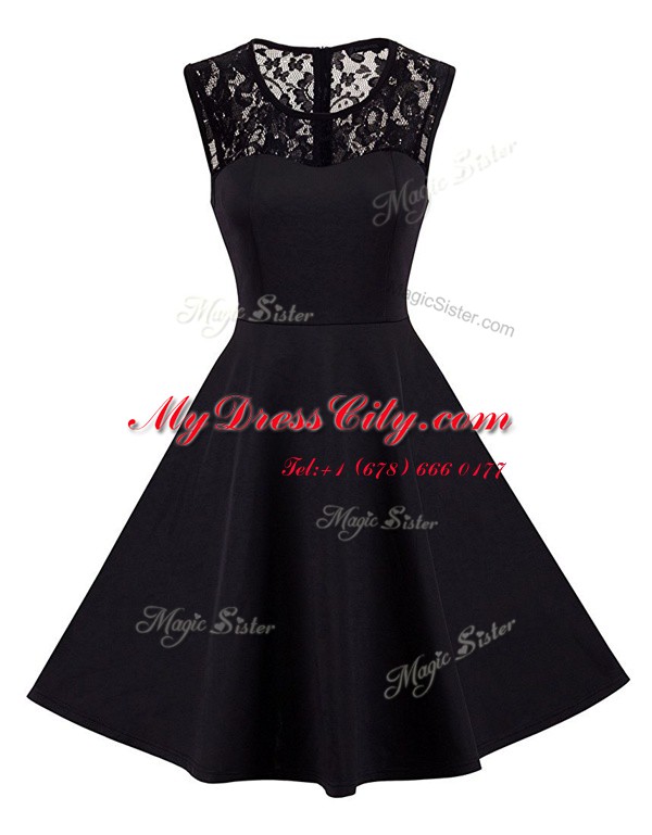 Sleeveless Lace Zipper Prom Dress