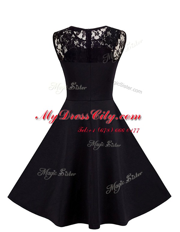 Sleeveless Lace Zipper Prom Dress