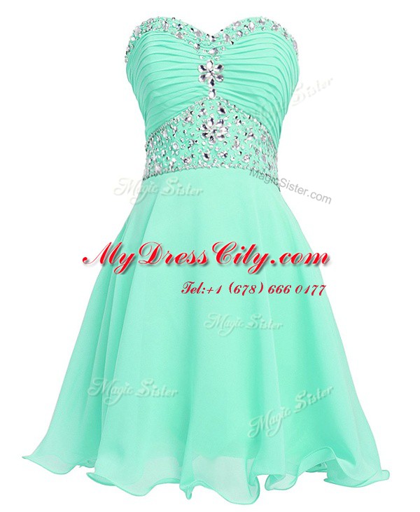 Sleeveless Beading and Belt Lace Up Prom Evening Gown