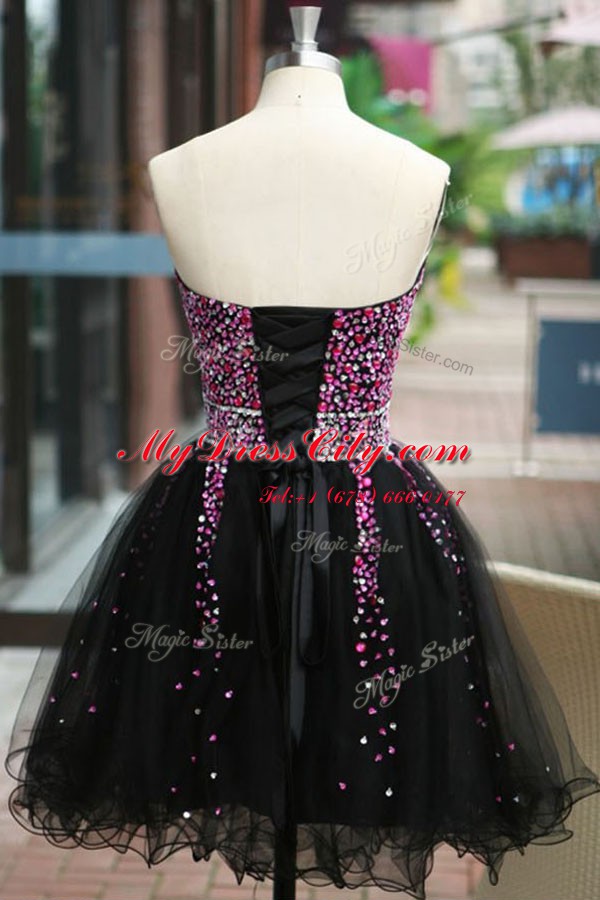 Organza Sleeveless Knee Length and Beading