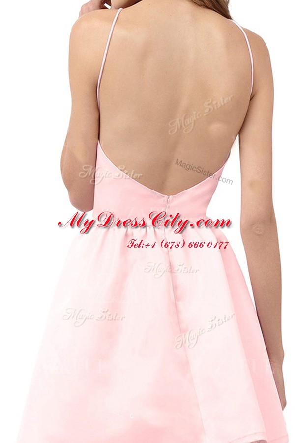 Amazing Sleeveless Ruching Backless Cocktail Dress