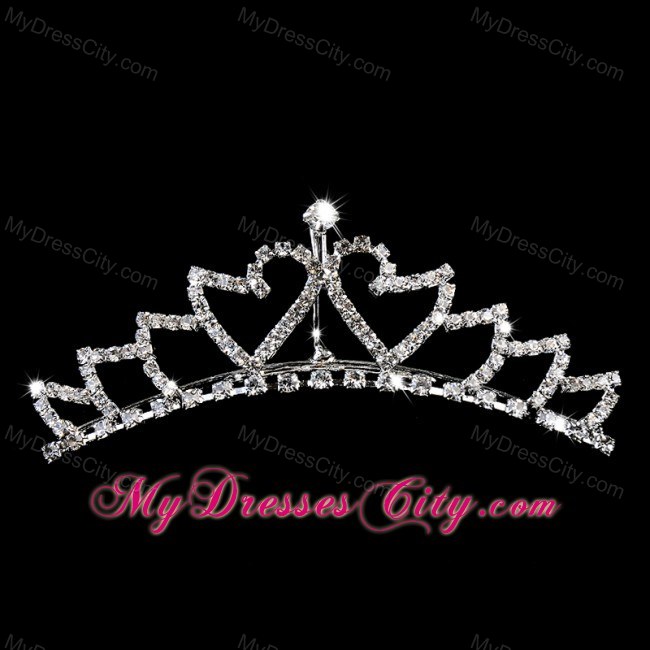 Simple Alloy With Rhinestone Flower Girl Tiara