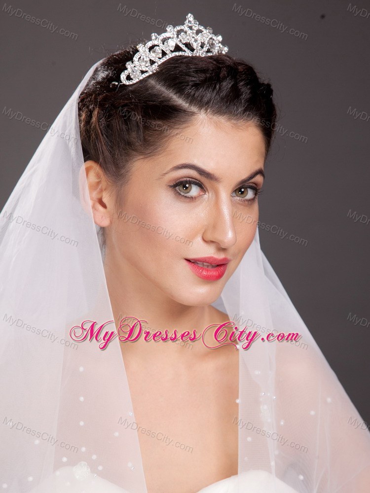 Pretty Alloy With Crystal Adorned Tiara