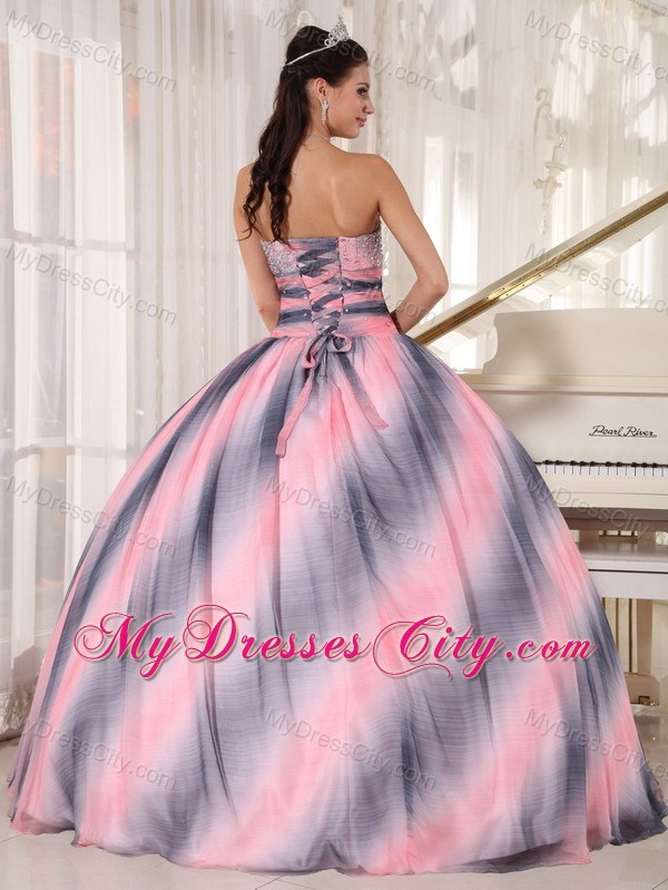 2013 Ombre Color Ball Gown Sweetheart Beaded Quinceanera Dress