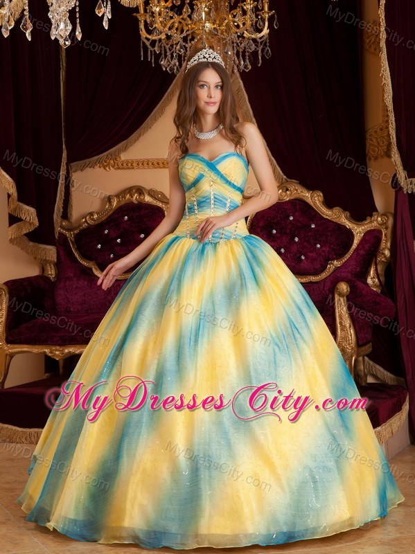 Ombre Color Ball Gown Sweetheart Quinceanera Dress in Party