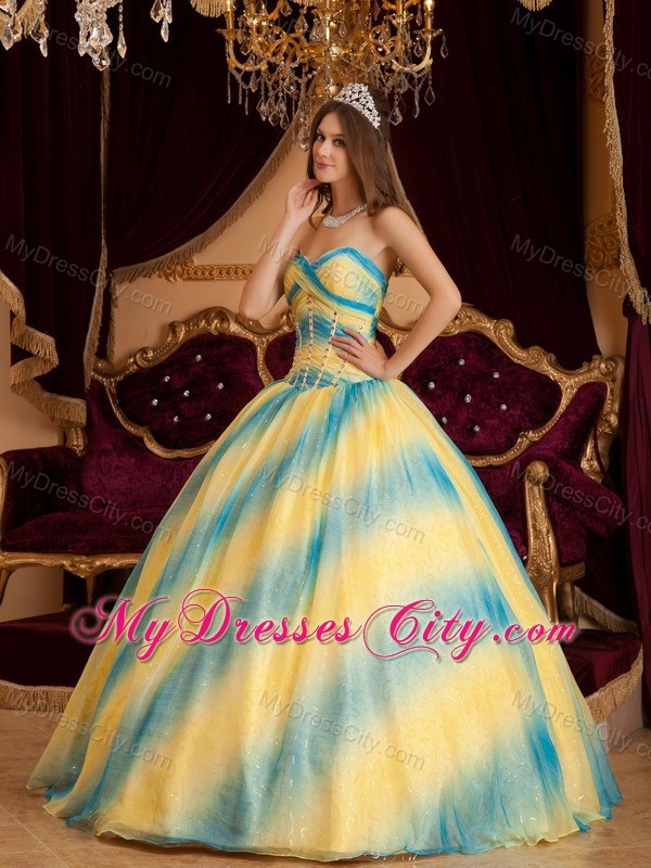 Ombre Color Ball Gown Sweetheart Quinceanera Dress in Party