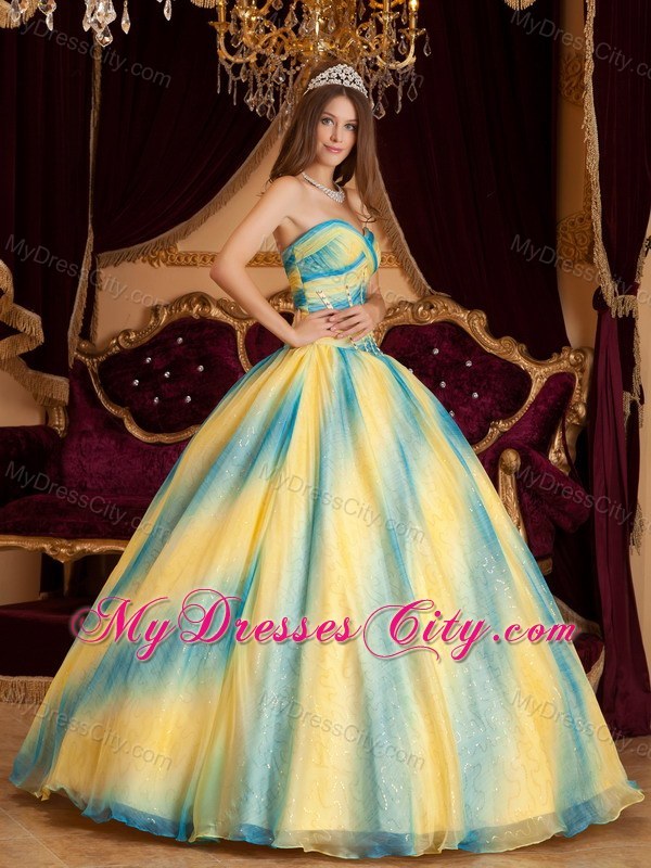 Ombre Color Ball Gown Sweetheart Quinceanera Dress in Party