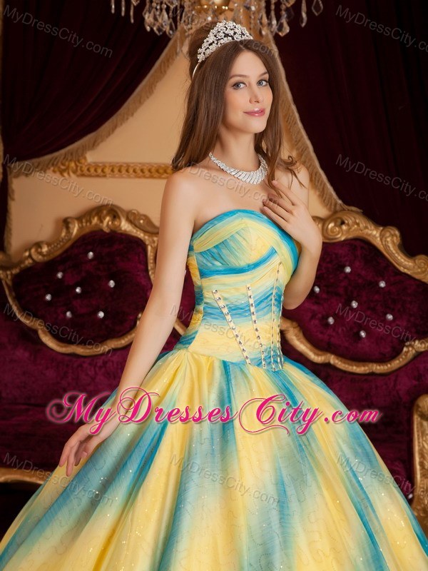 Ombre Color Ball Gown Sweetheart Quinceanera Dress in Party