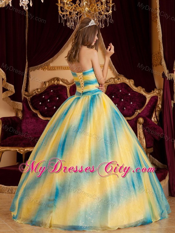 Ombre Color Ball Gown Sweetheart Quinceanera Dress in Party