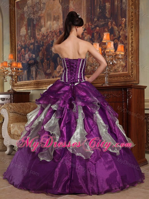 Eggplant Purple Taffeta Sweetheart 2013 Sweet 15 Dress in party