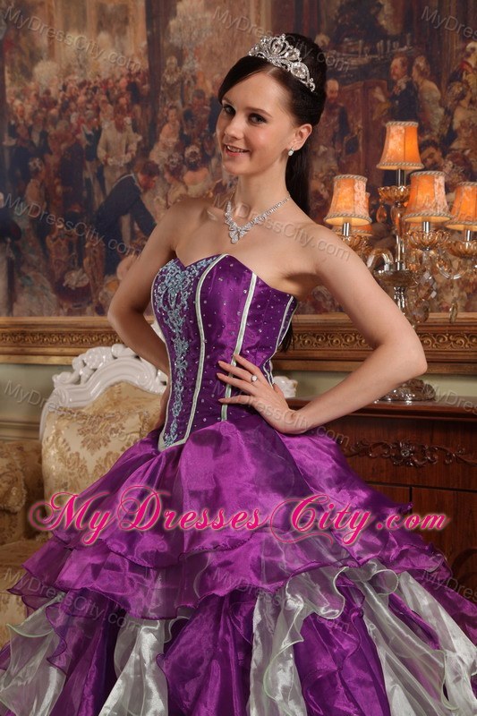 Eggplant Purple Taffeta Sweetheart 2013 Sweet 15 Dress in party