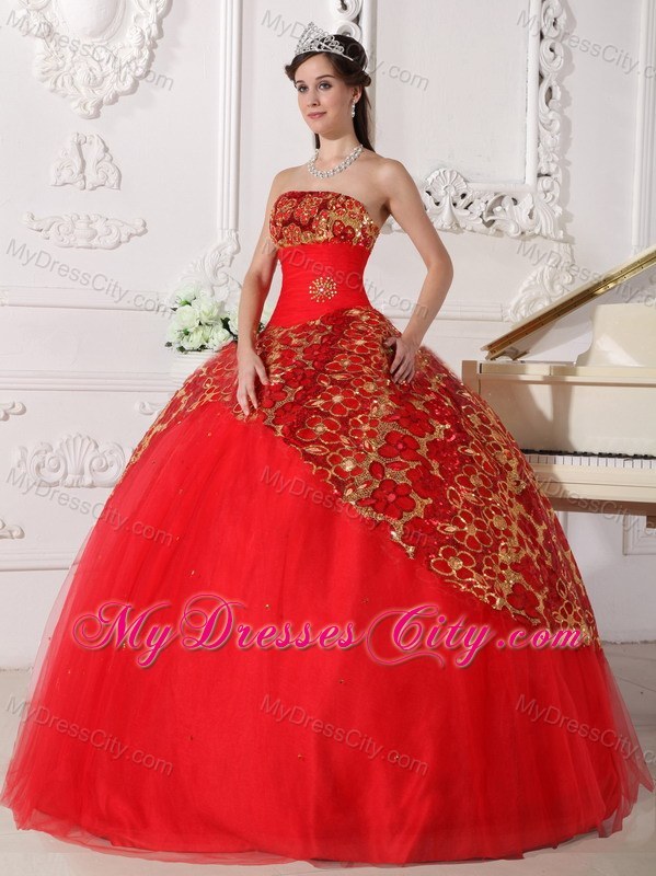 Red Special Fabric 2013 Sweet 16 Dress Ruched Bodice on Sale