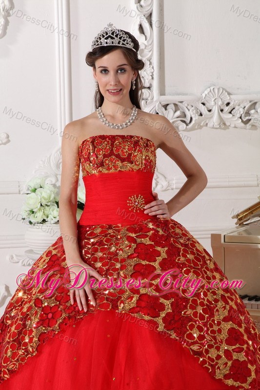 Red Special Fabric 2013 Sweet 16 Dress Ruched Bodice on Sale