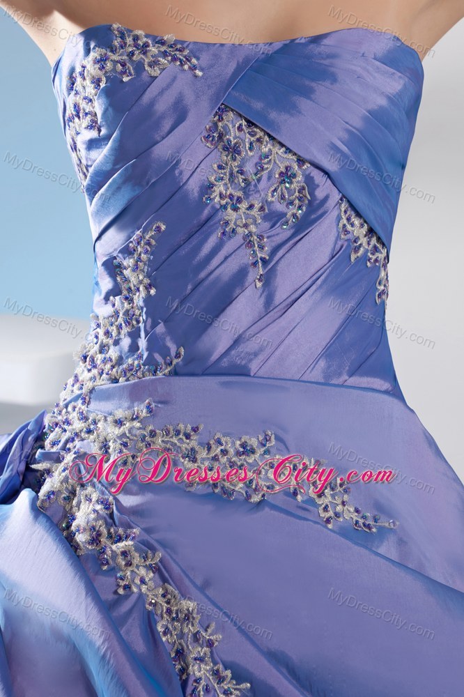 2013 cheap Strapless Appliques Quinceanera Gowns with Taffeta