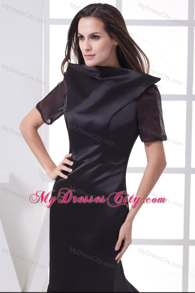 High-neck Backout Mermaid Chapel Train Mother of the Bride Dress