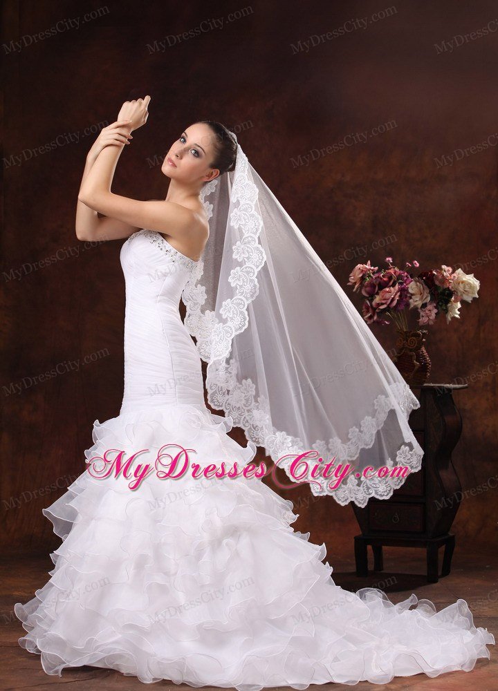 Lace Appliques Tulle Graceful Wedding Veil