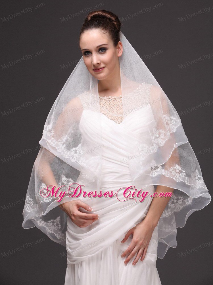 Fashion Best Wedding Veils With Appliques Hot Saling