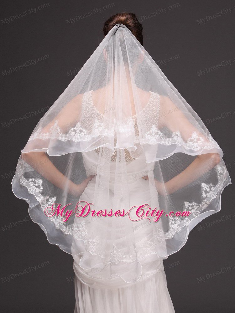 Fashion Best Wedding Veils With Appliques Hot Saling