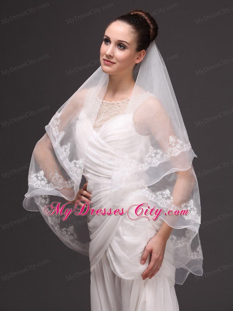 Fashion Best Wedding Veils With Appliques Hot Saling