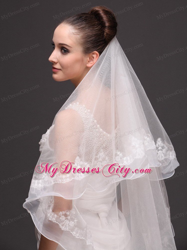 Fashion Best Wedding Veils With Appliques Hot Saling