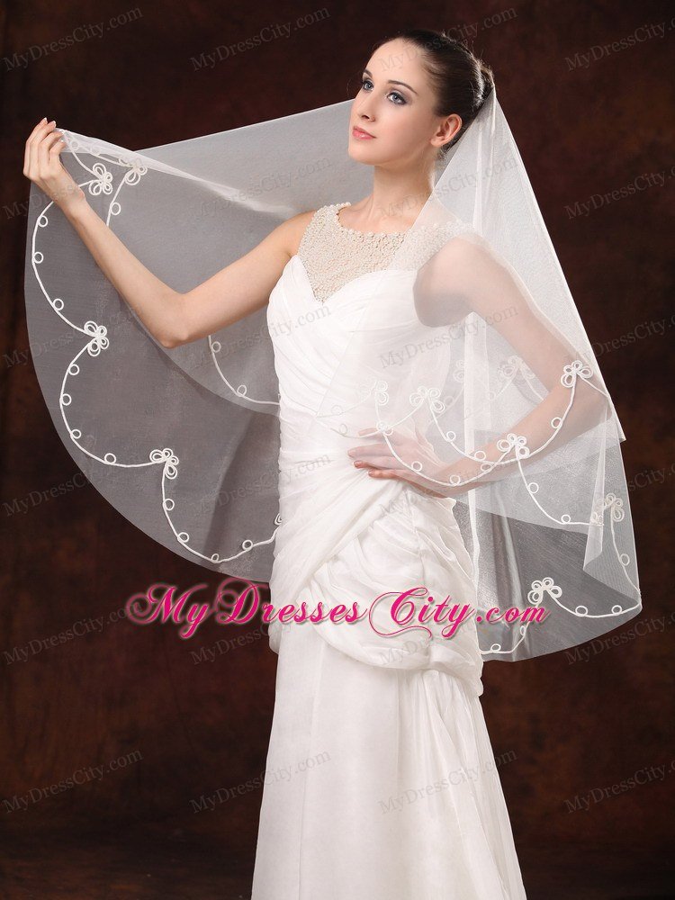 2 Layers Discount Tulle Bridal Veil For Wedding