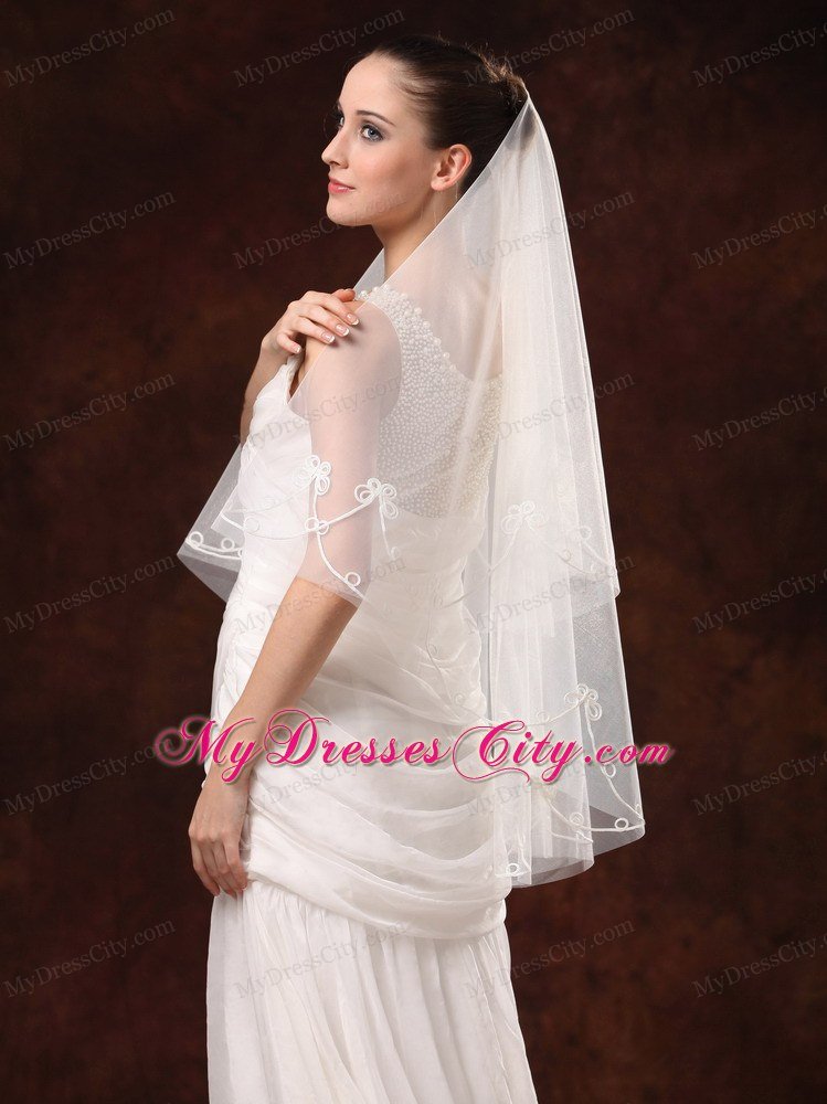 2 Layers Discount Tulle Bridal Veil For Wedding