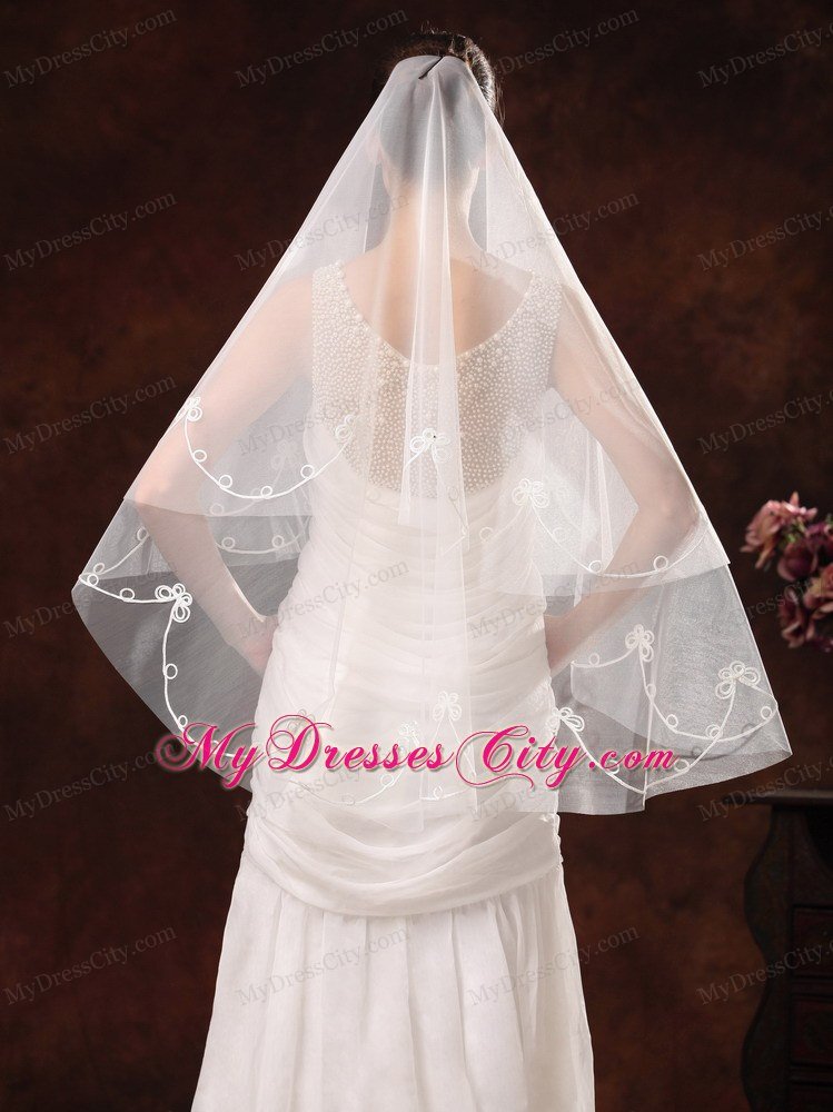 2 Layers Discount Tulle Bridal Veil For Wedding