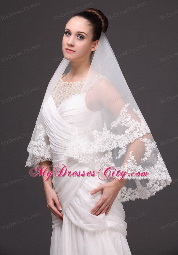 Lace Tulle Popular Bridal Veils For Wedding