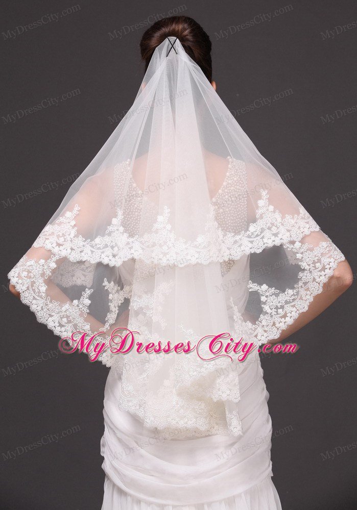 Lace Tulle Popular Bridal Veils For Wedding