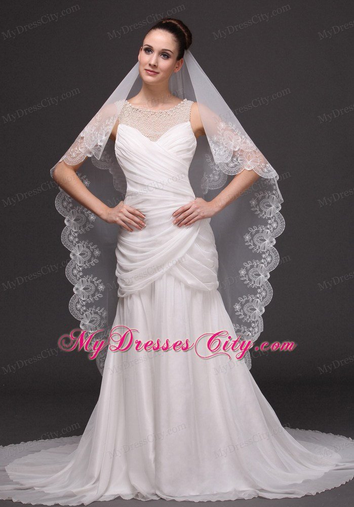 Lace Popular Tulle Bridal Veil For Wedding