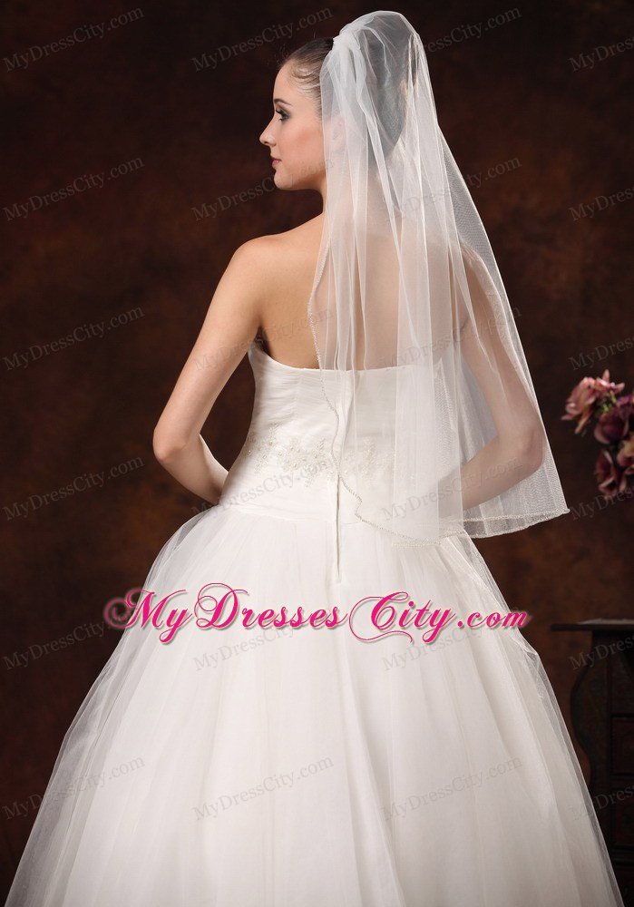 Cheap Drop Tulle Bridal Veils For Wedding