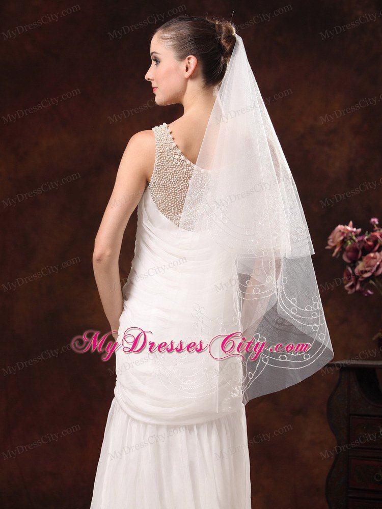 Fairy Embroidery Organza Wedding Veil