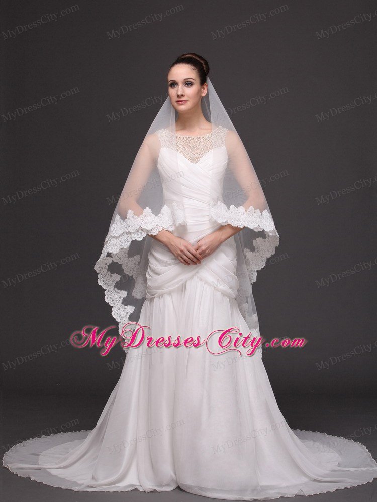 Royal Discount Organza Bridal Veil For Wedding