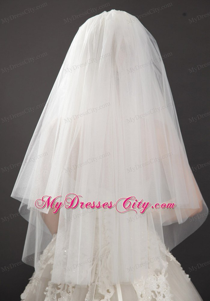 Graceful Two-tier Beautiful Organza Bridal Veil