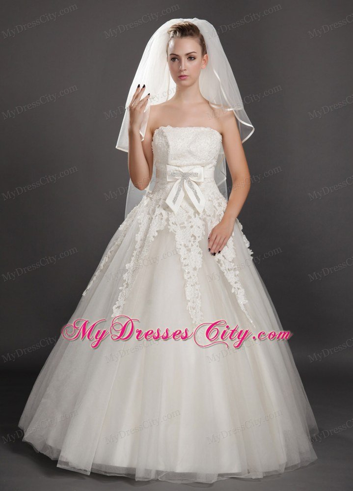 Four-tier Tulle Ribbon Edge Wedding Veil On Sale